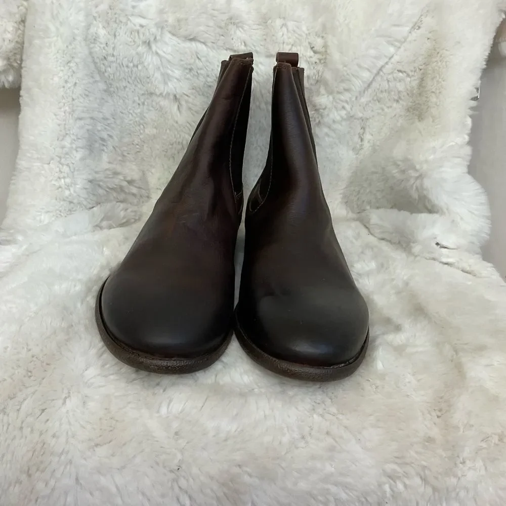 NEW Robert Wayne Men's Oregon Brown Leather Slip On Chelsea Boots Size 13D